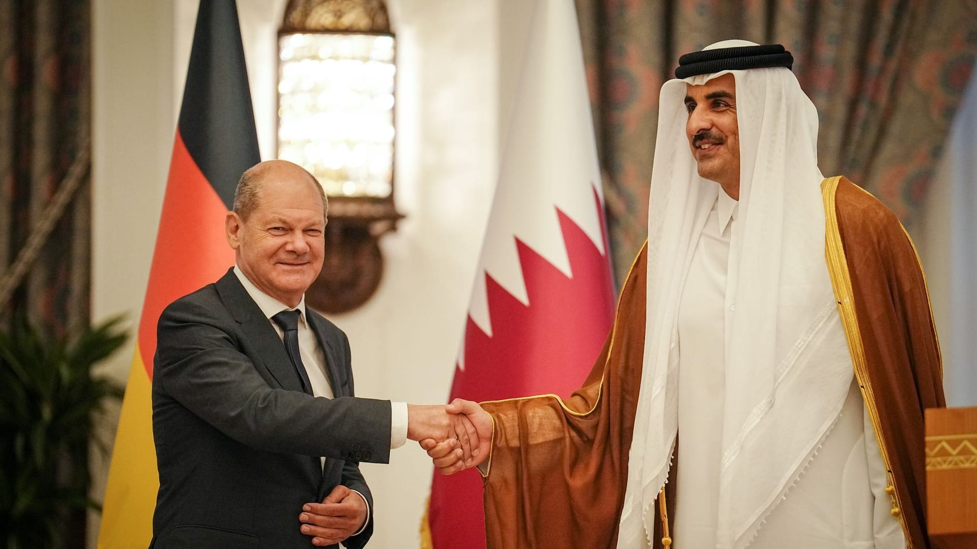 Olaf Scholz und der Emir von Katar