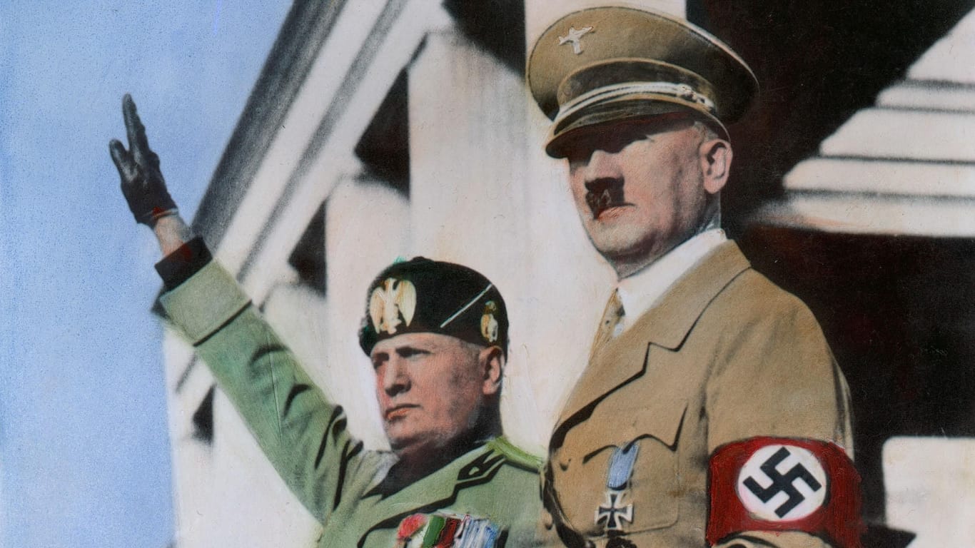 Benito Mussolini und Adolf Hitler 1937: Die beiden Diktatoren wollten mit Gewalt Imperien errichten.
