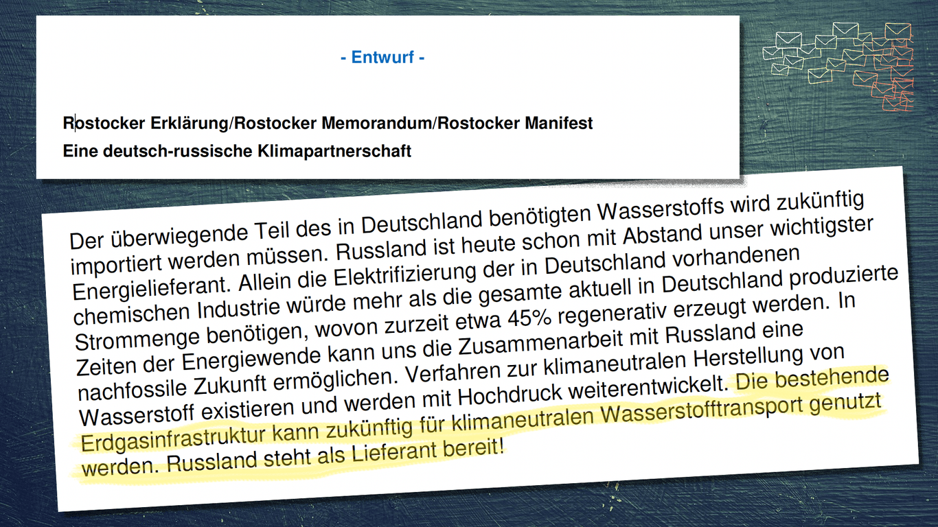 Auszug aus dem Entwurf der "Rostocker Erklärung".