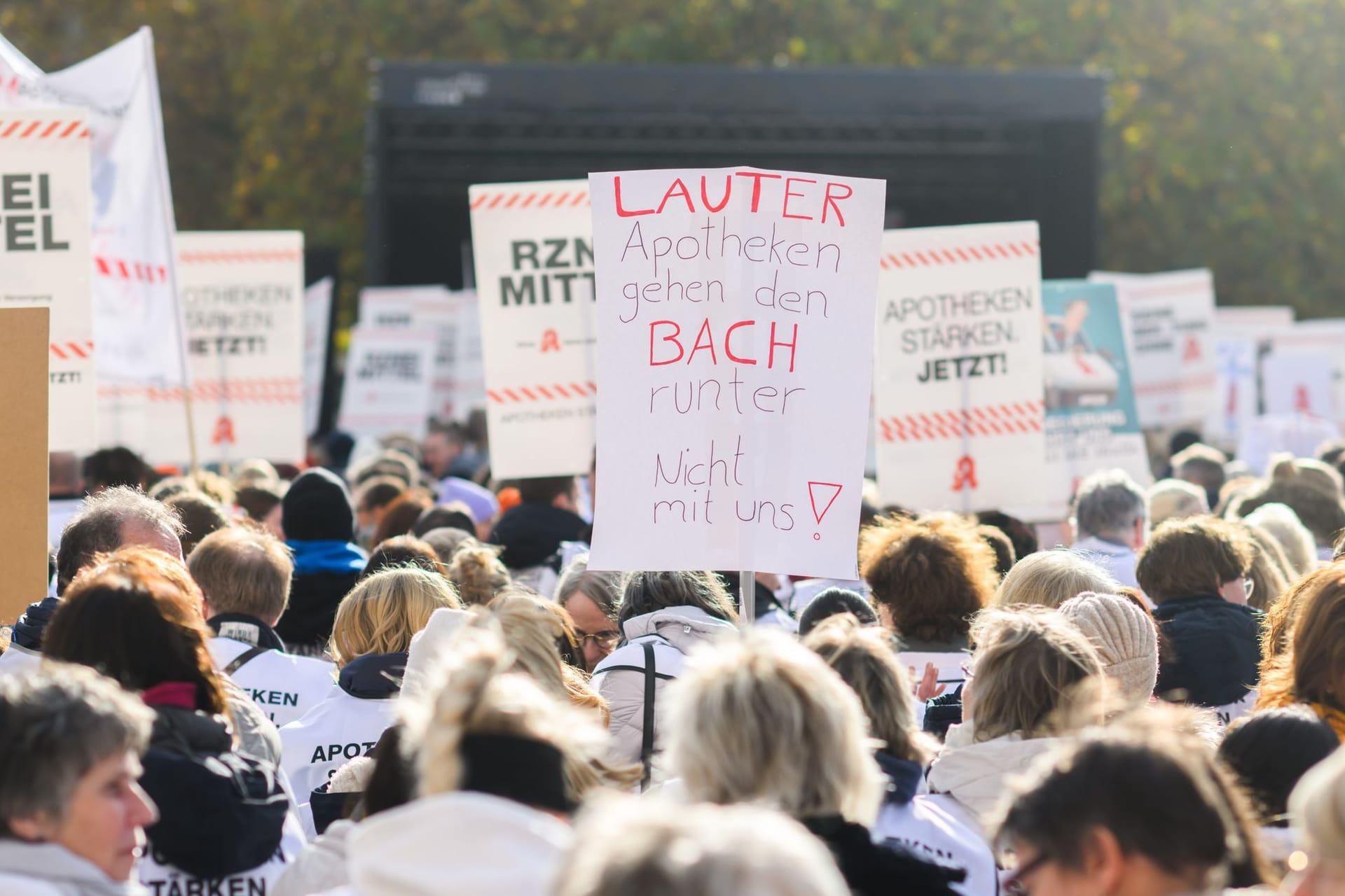 Apotheken-Protest gegen die Gesundheitspolitik