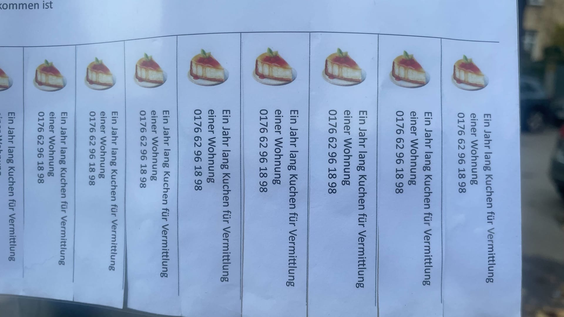 Wer kann der jungen Mutter zu einer Wohnung verhelfen?