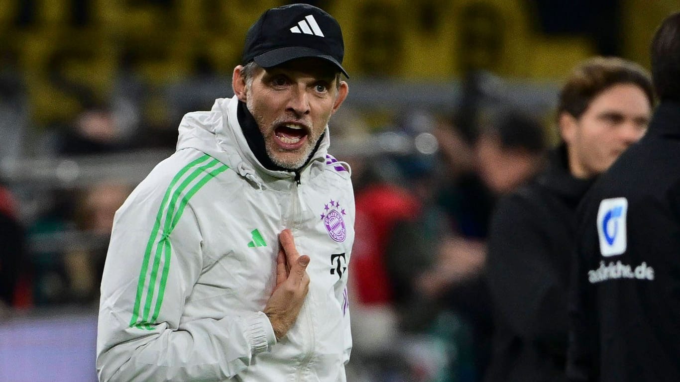 Thomas Tuchel: Der Bayern-Coach lieferte einen genervten Auftritt im Live-TV.