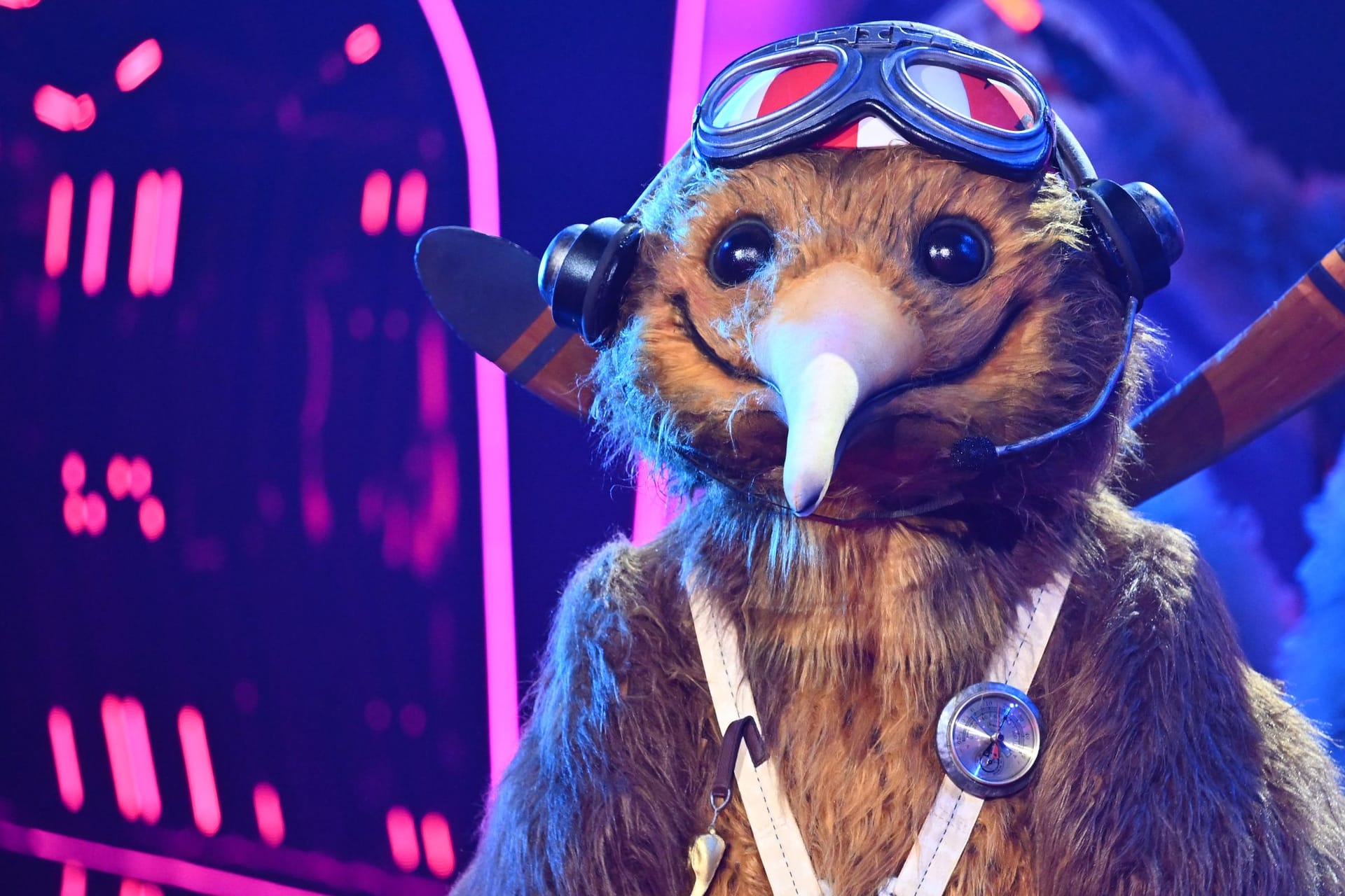 Der Kiwi bei "The Masked Singer": Am Sonntagabend konnte das Publikum sehen, wer darunter steckt.