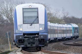 Zug auf dem Hindenburgdamm auf der Nordseeinsel Sylt: Die Deutsche Bahn investiert Millionen in die Marschbahn.