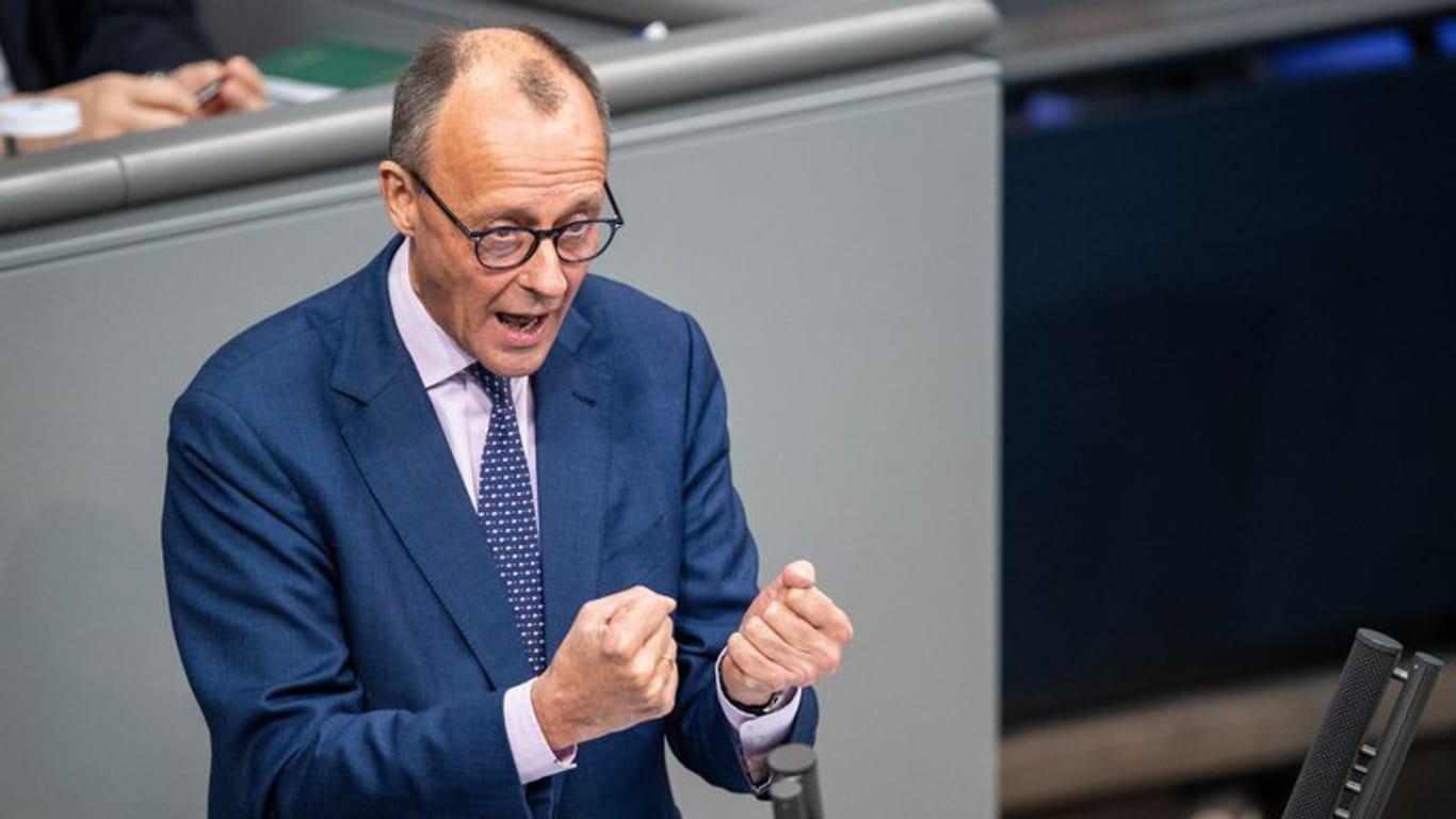 CDU-Chef Merz: Er will an der Schuldenbremse festhalten.