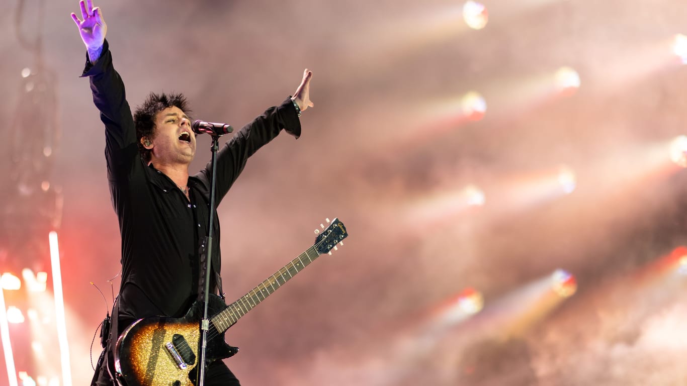 Frontmann Billie Joe Armstrong von Green Day "Rock im Park" 2022: Nächstes Jahr geht die Band auf Welttournee.