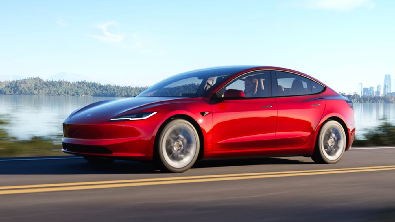 Schlusslicht bei den E-Autos: Tesla Model 3.