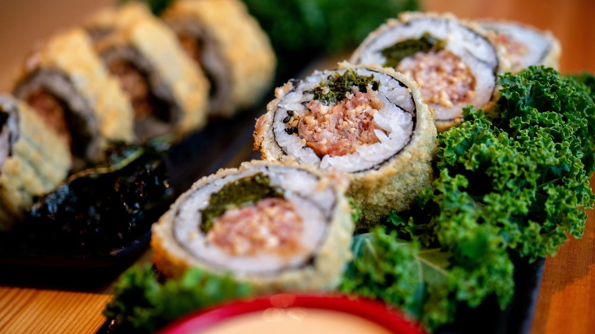 Sushi mit Grünkohl