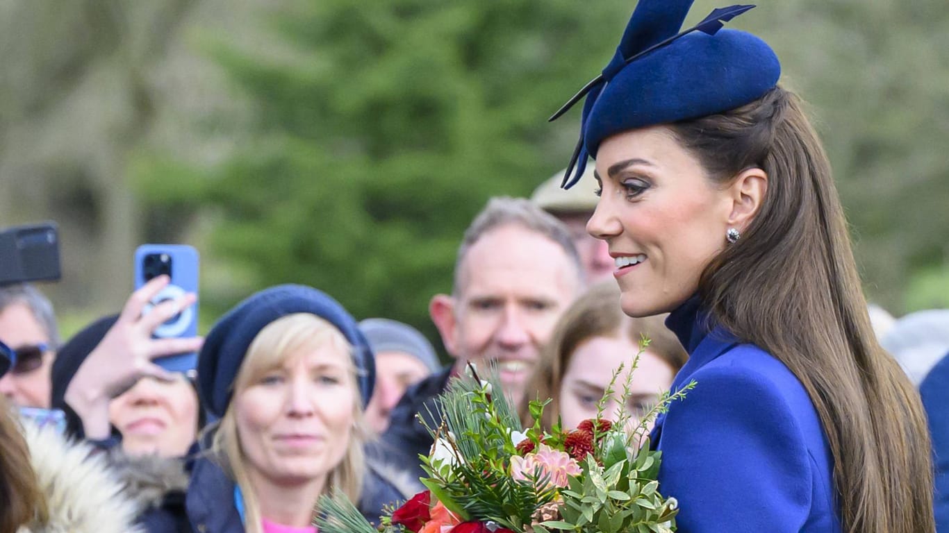 Prinzessin Kate: Die Ehefrau von Prinz William kam in einem Look in Blau.