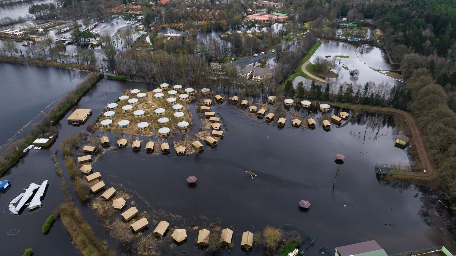 Hochwasser in Niedersachsen - Serengeti Park