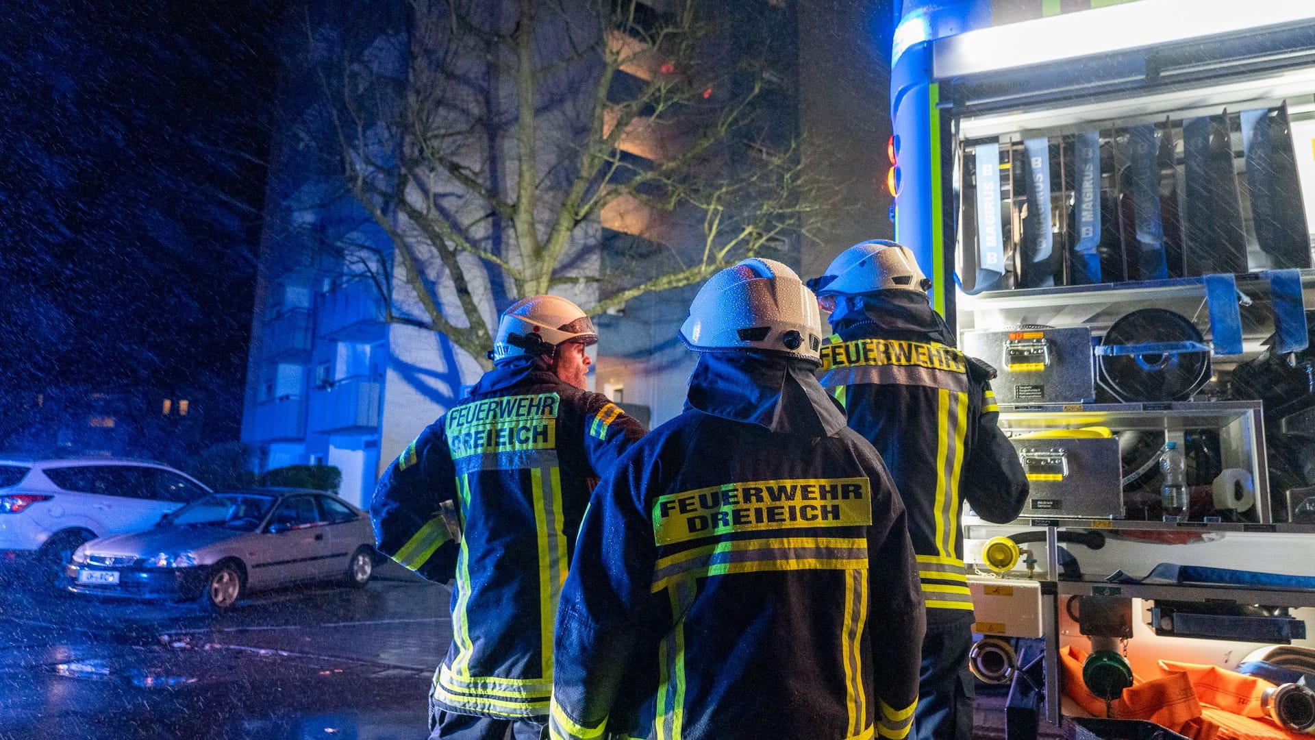 Großeinsatz der Feuerwehr: Ein Brand hielt in der Nacht die Bewohner in Dreieich in Atem.