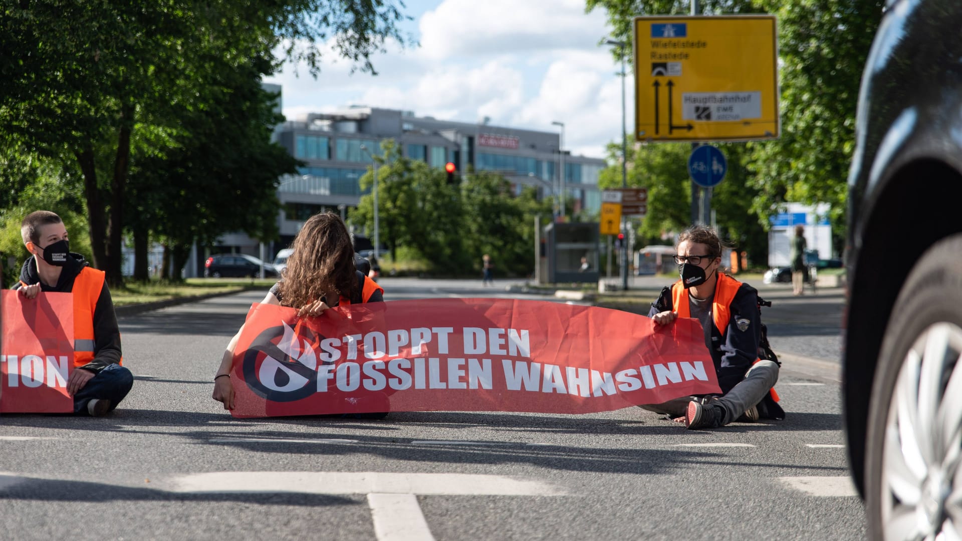 Aktion der "Letzten Generation" in Oldenburg (Symbolbild): Der Mann bekam eine Geldstrafe.