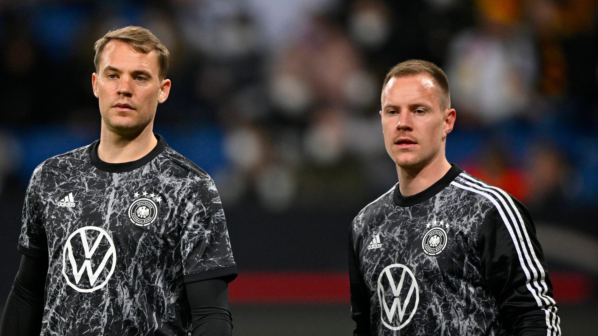 Manuel Neuer (l.) und Marc-André ter Stegen: Beide wollen bei der EM im Tor stehen.