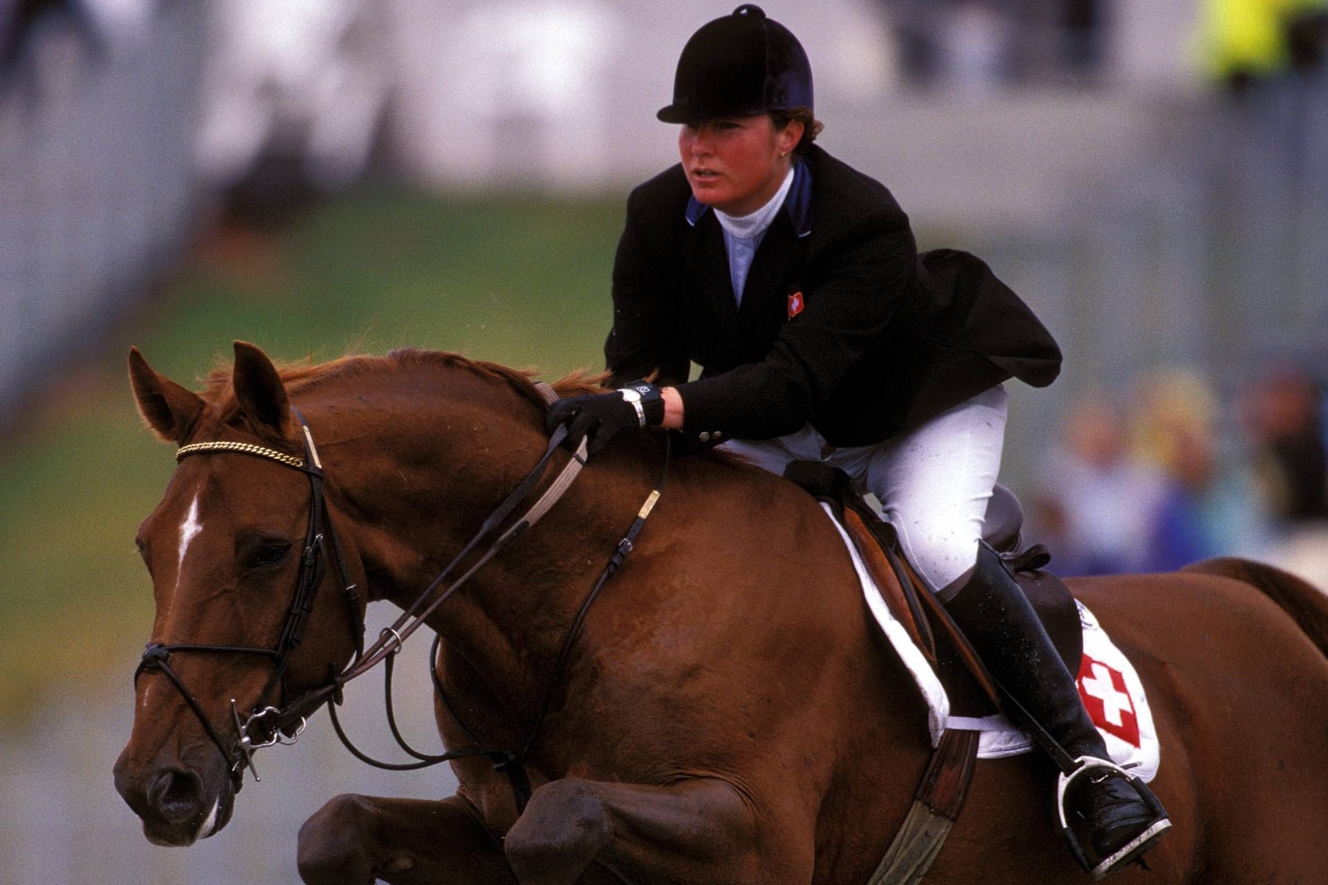 Sprung zu Silber: Lesley McNaught bei den Olympischen Spielen 2000 in Sydney.