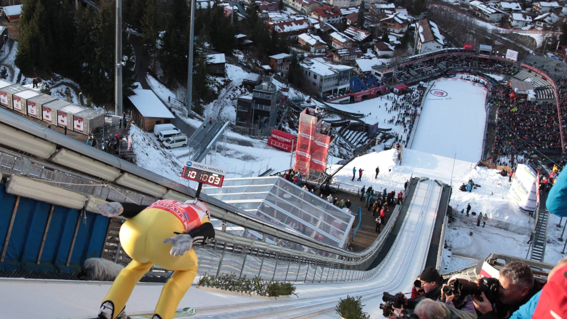 Severin Freund bei der Vierschanzentournee 2012: Damals lag Schnee im Ort.