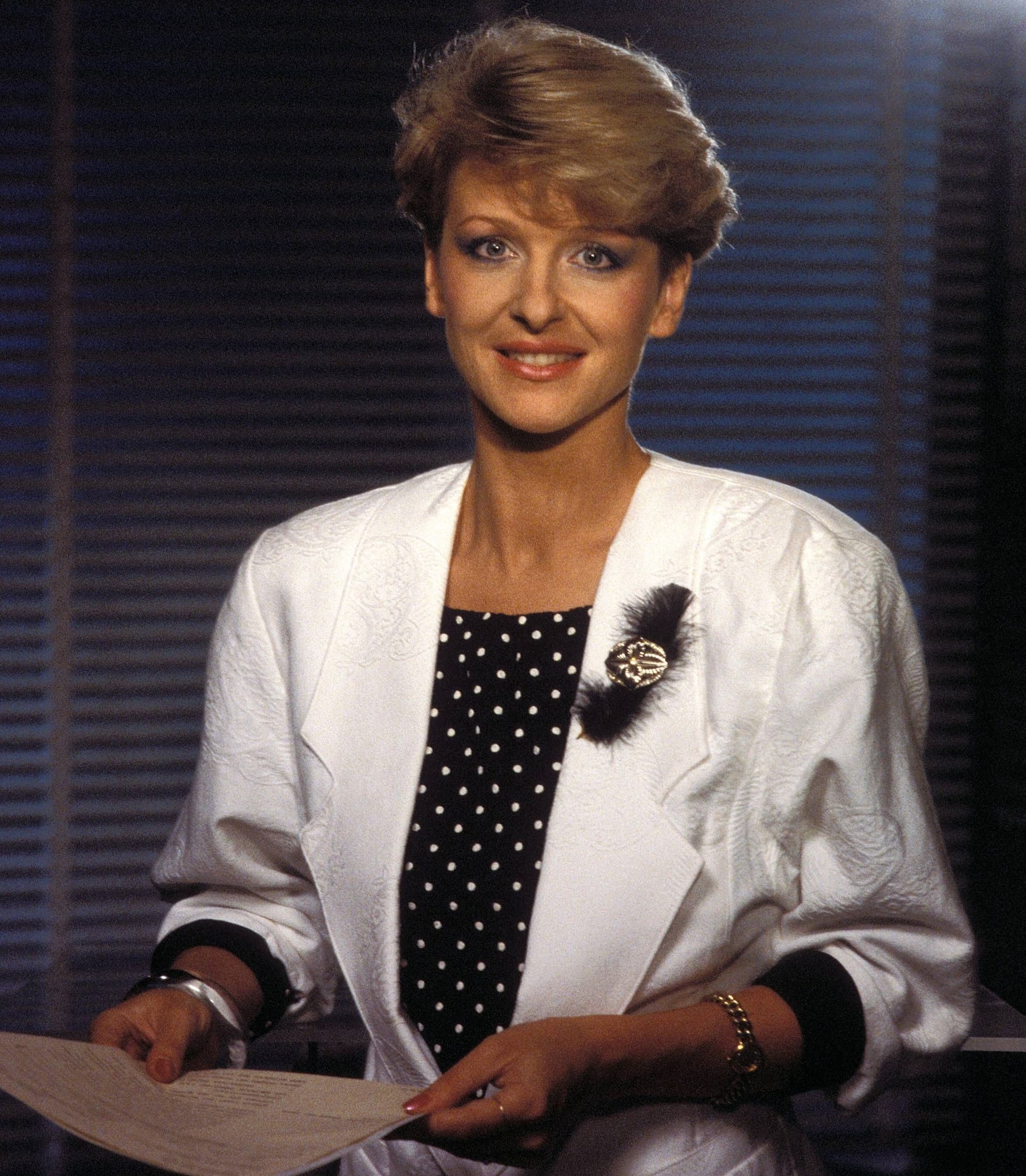Carmen Nebel im DDR-Fernsehen Ende der Achtzigerjahre.