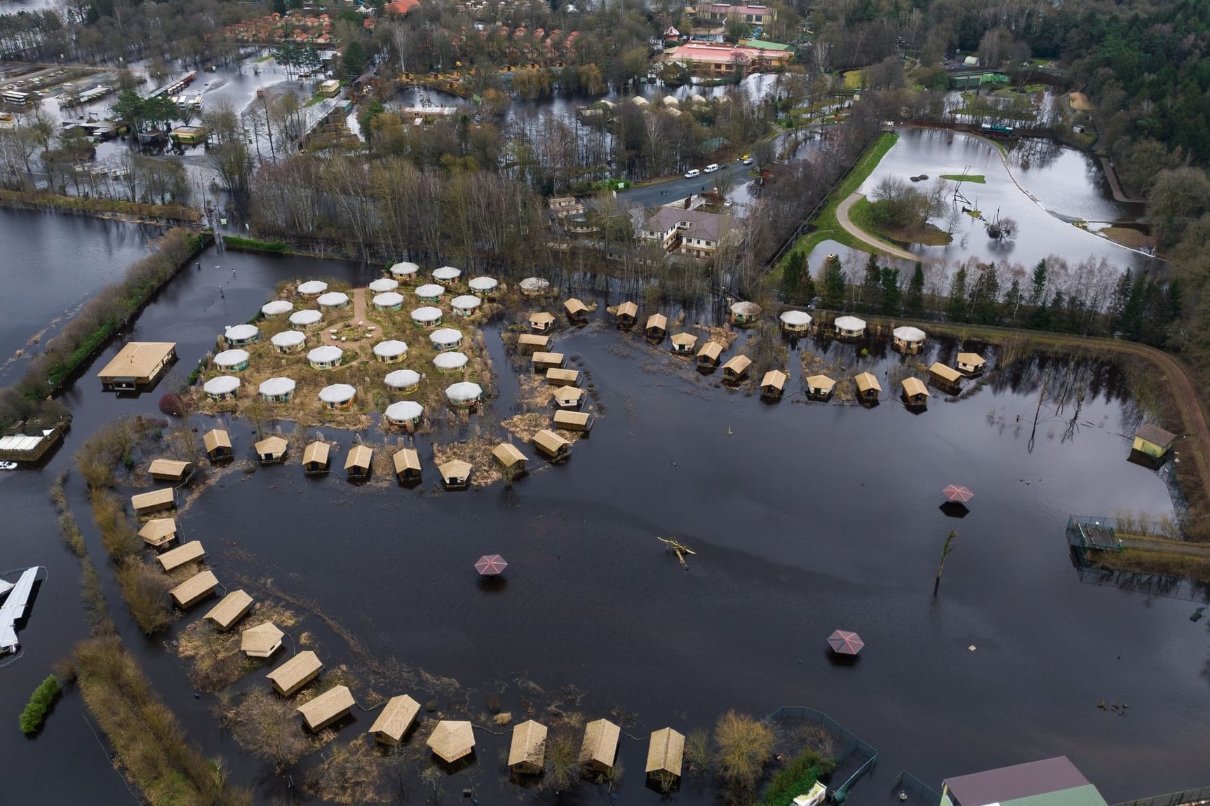 Hochwasser in Niedersachsen - Serengeti Park