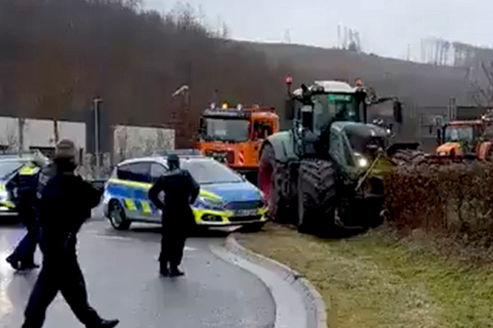 Ausschreitung bei Bauernprotesten