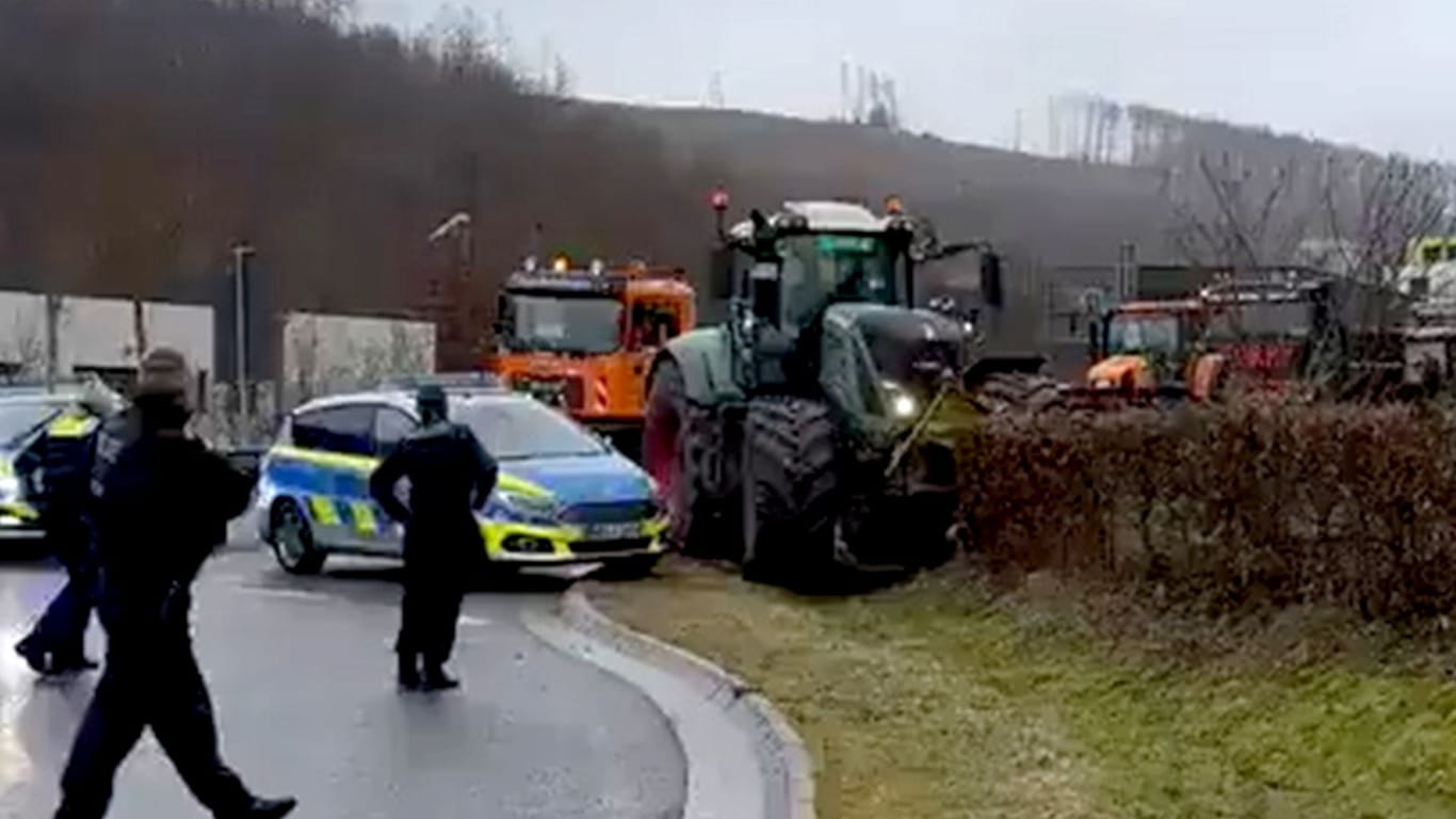 Ausschreitung bei Bauernprotesten