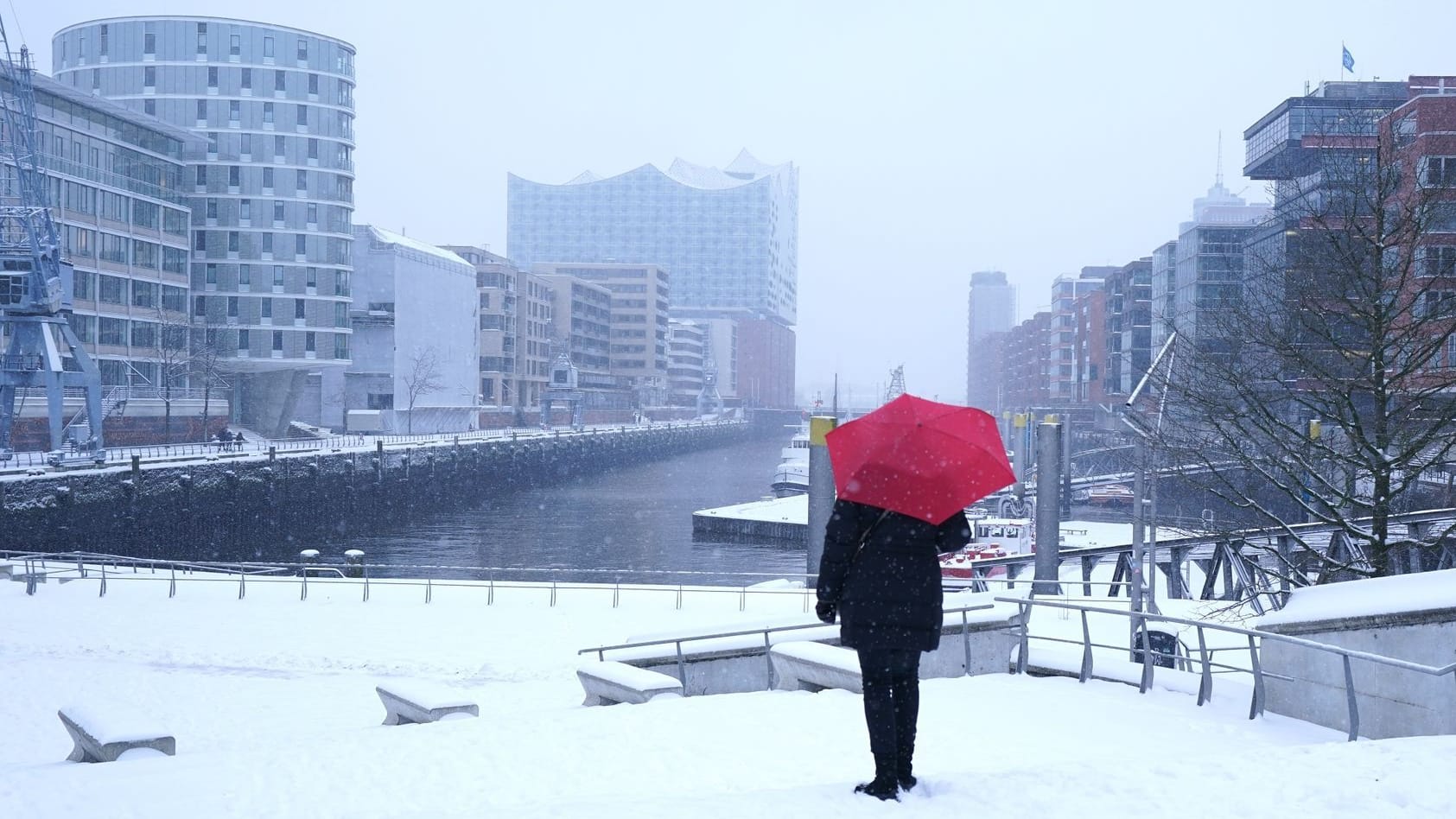 Schnee in Hamburg