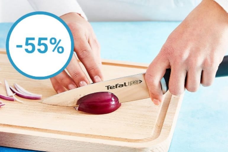 Bei Amazon sind heute Messer der Marken Tefal und Zwilling radikal reduziert im Angebot.