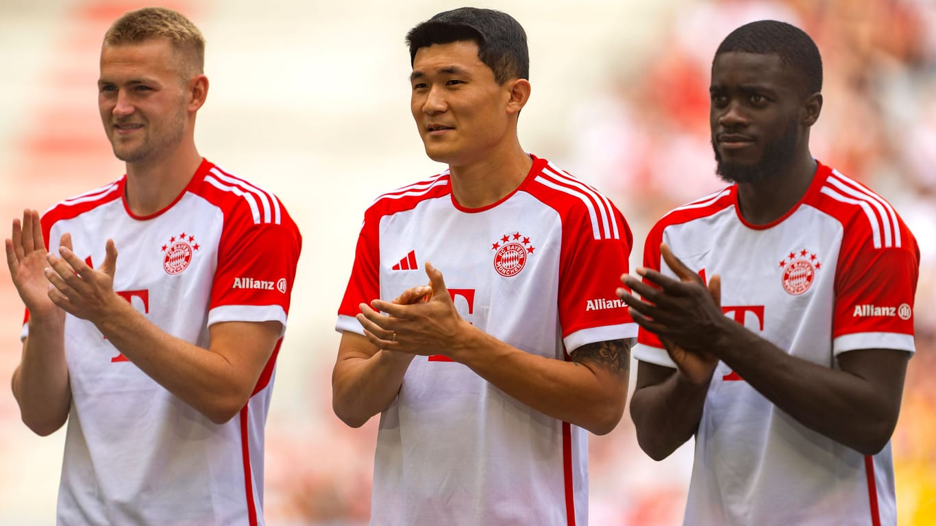 Matthijs de Ligt, Min-jae Kim und Dayot Upamecano (v.l.): Die drei Abwehr-Monster des FC Bayern.