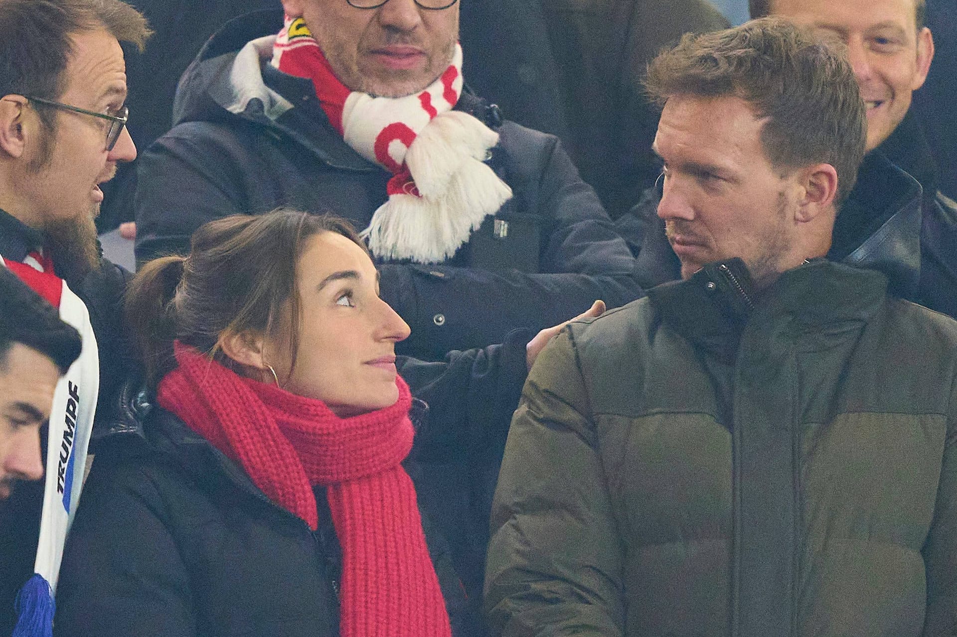 Julian Nagelsmann (r.) und seine Freundin: Das Paar besuchte die MHPArena.