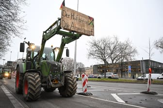 Traktoren-Demo in Stuttgart