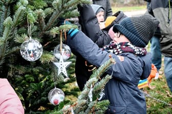 Kind schmückt einen Weihnachtsbaum (Symbolfoto): Eine Lokstedter Kita ist in die Kritik geraten.