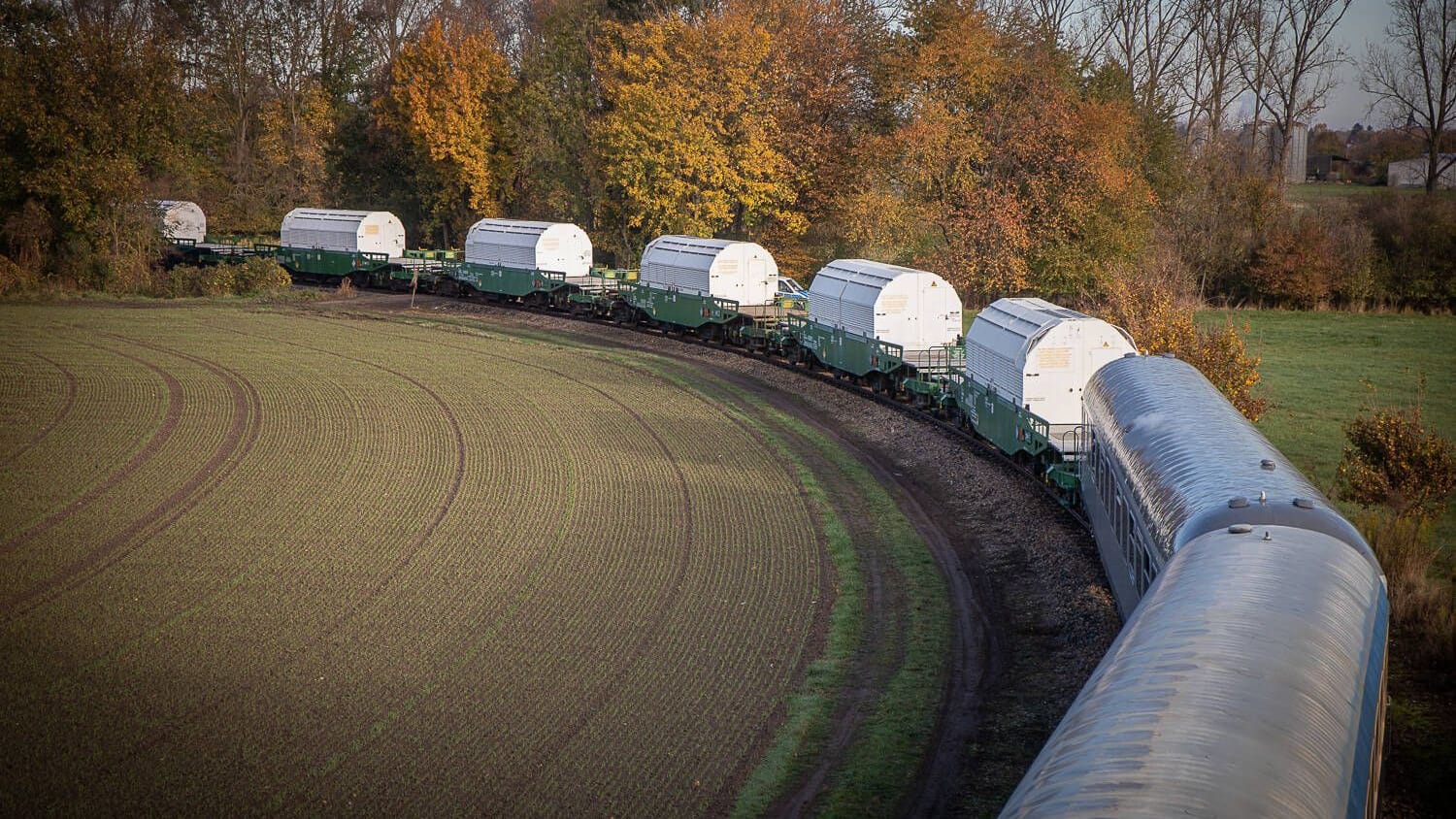 Castorbehälter werden aus Sellafield nach ins deutsche Biblis gebracht.