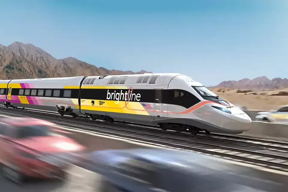 Das Unternehmen Brightline West will eine Schnellzugverbindung von Los Angeles nach Las Vegas bauen