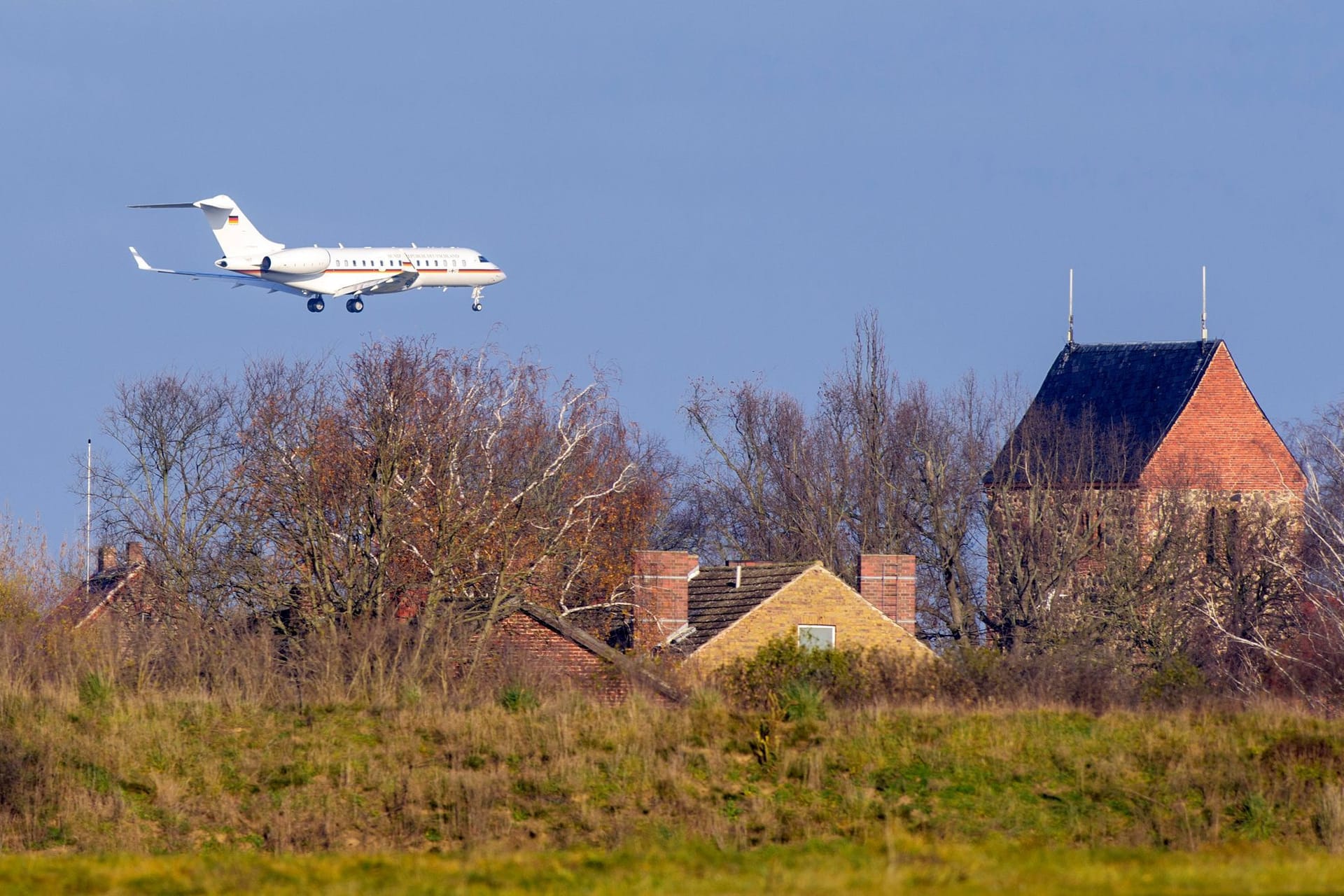 Anflug auf den Flughafen BER