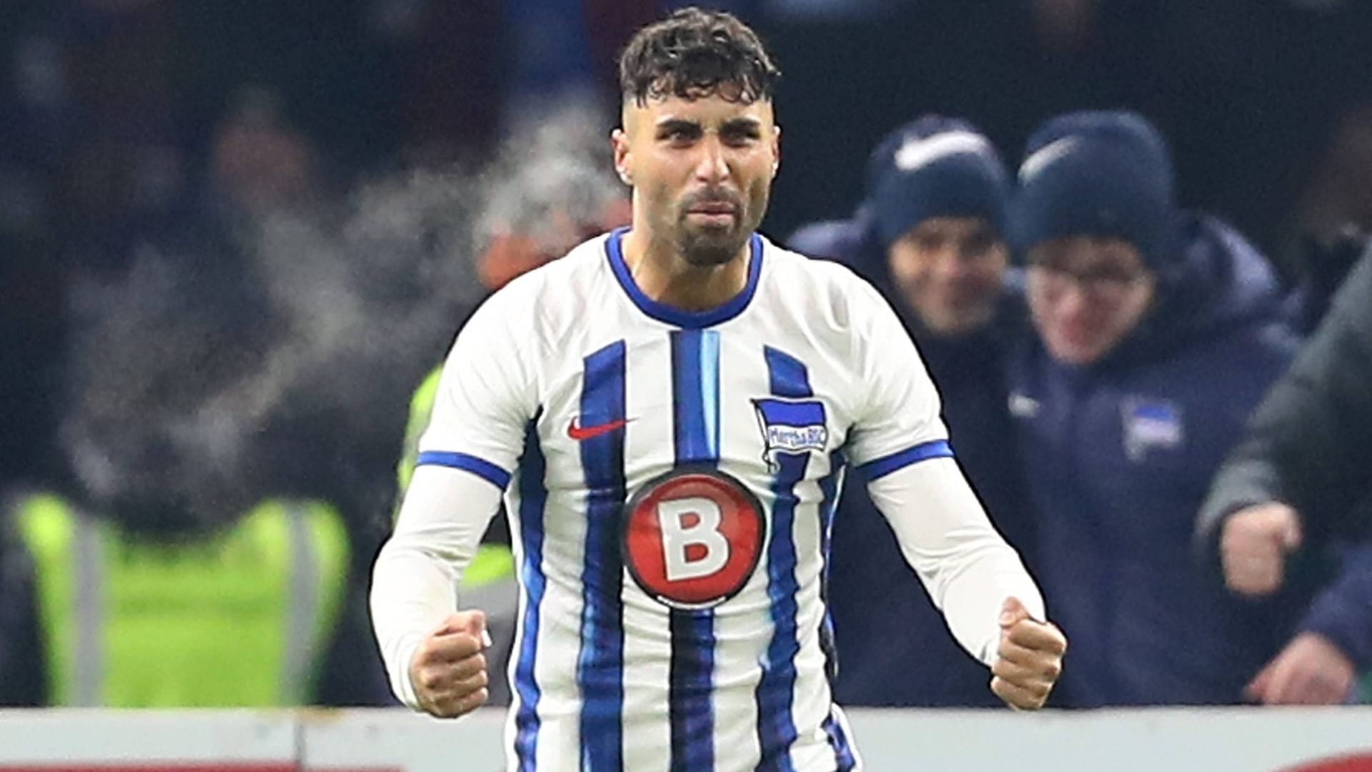 Nader El-Jindaoui: Er jubelte mit der Mannschaft über das Weiterkommen im Pokal.