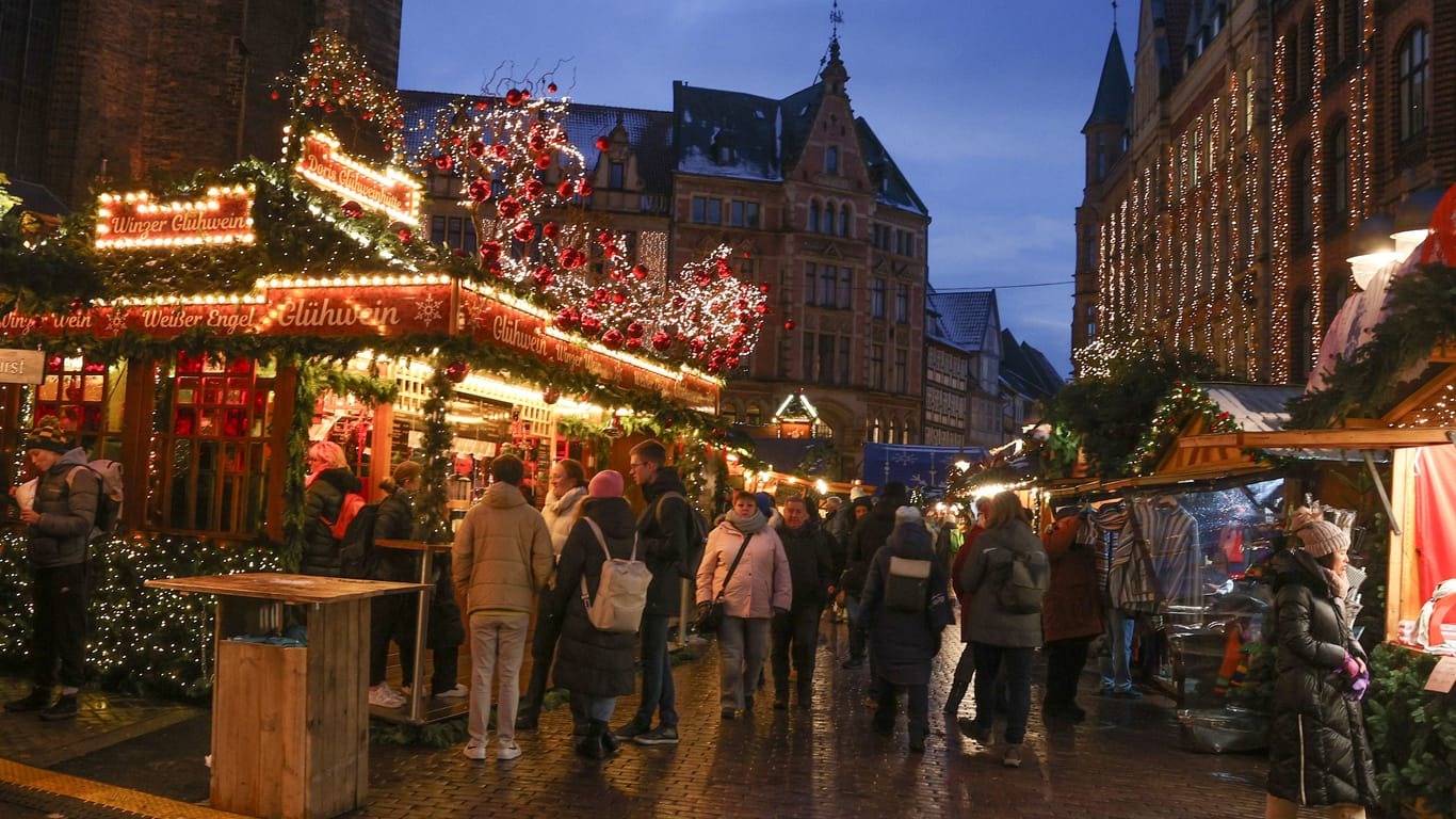 Weihnachtsmarkt an der Marktkirche in Hannover: Besucher sollten auf ihre Wertsachen aufpassen.