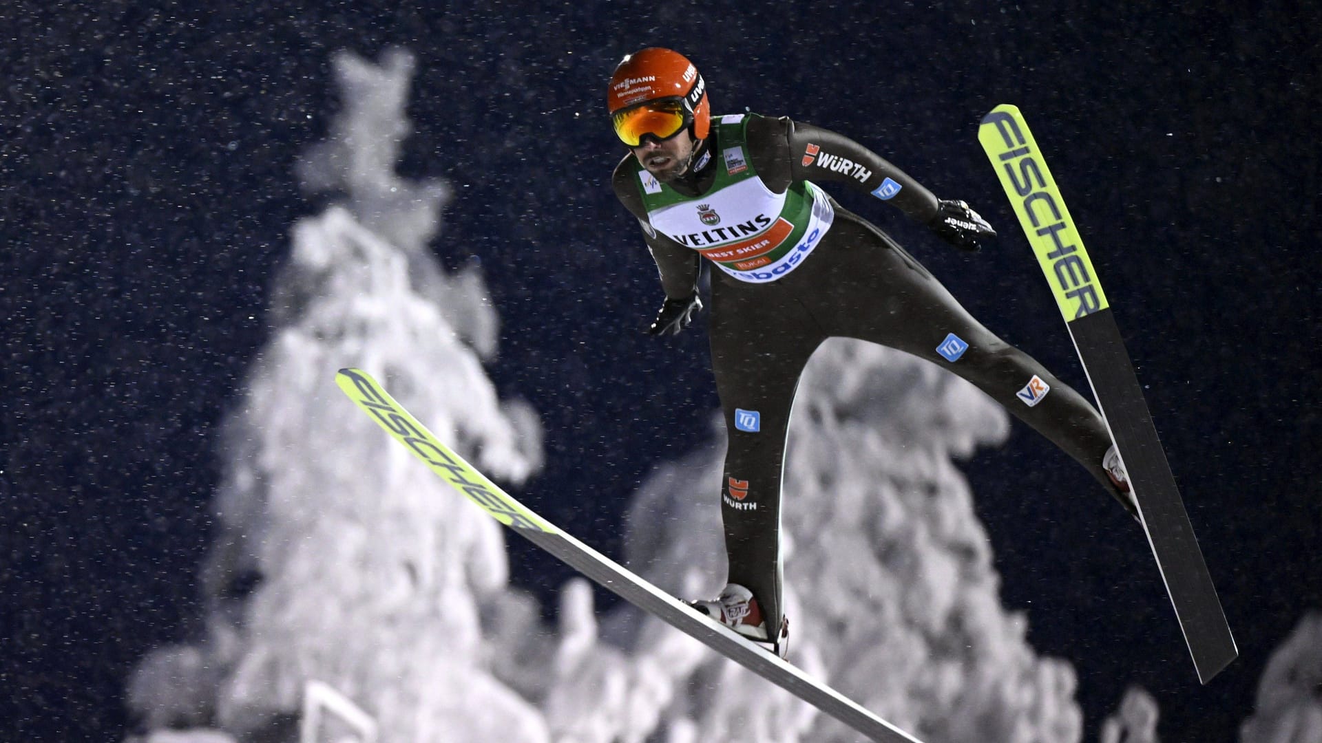 Johannes Rydzek in Ruka: Die Landschaft war auch in diesem Jahr verschneit.