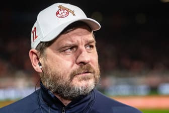 Steffen Baumgart: Der deutsche Fußballtrainer hier bei seinem letzten Spiel als Trainer des 1. FC Köln.