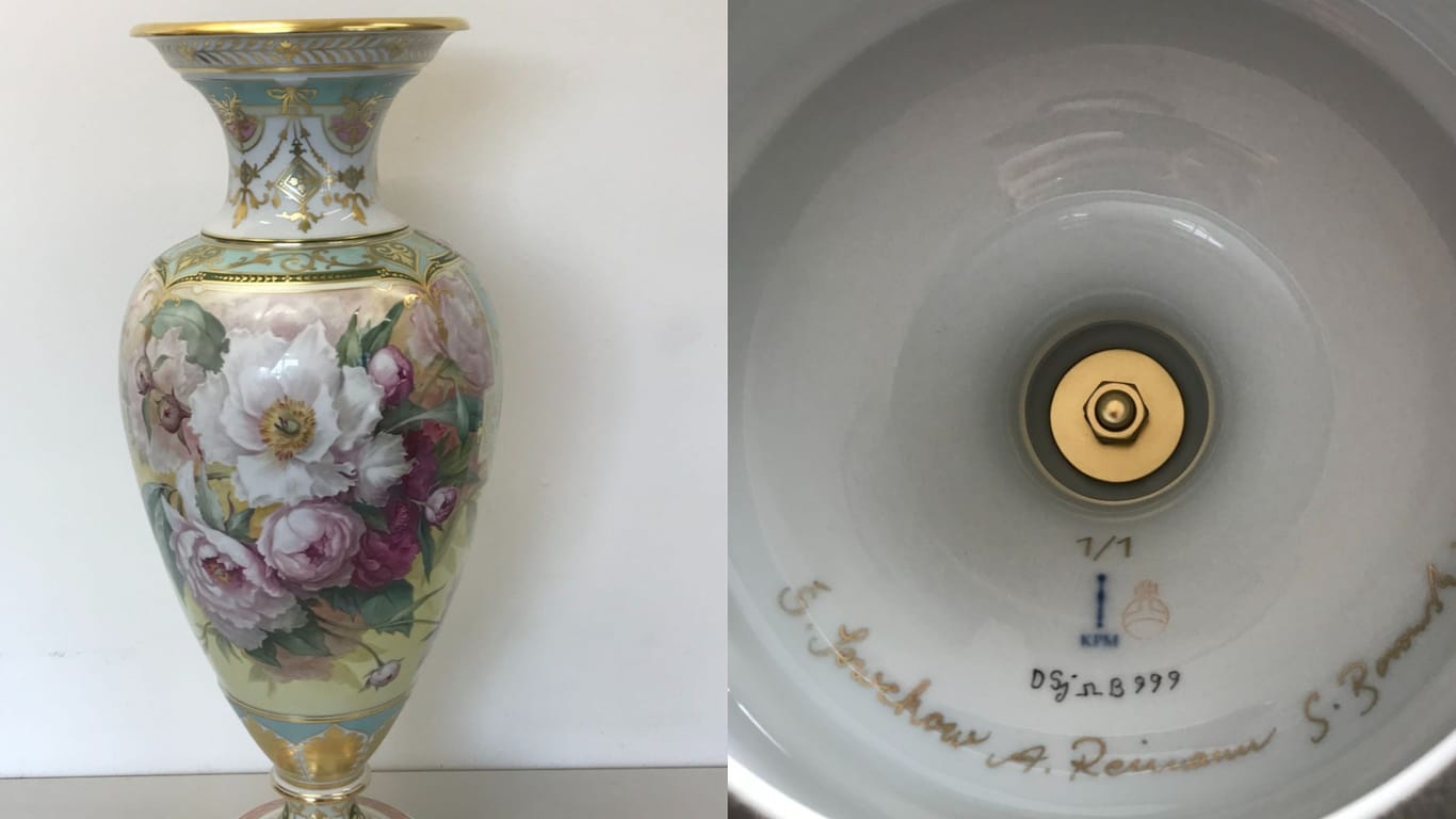 Wertvolle KPM-Vase "La Belle":