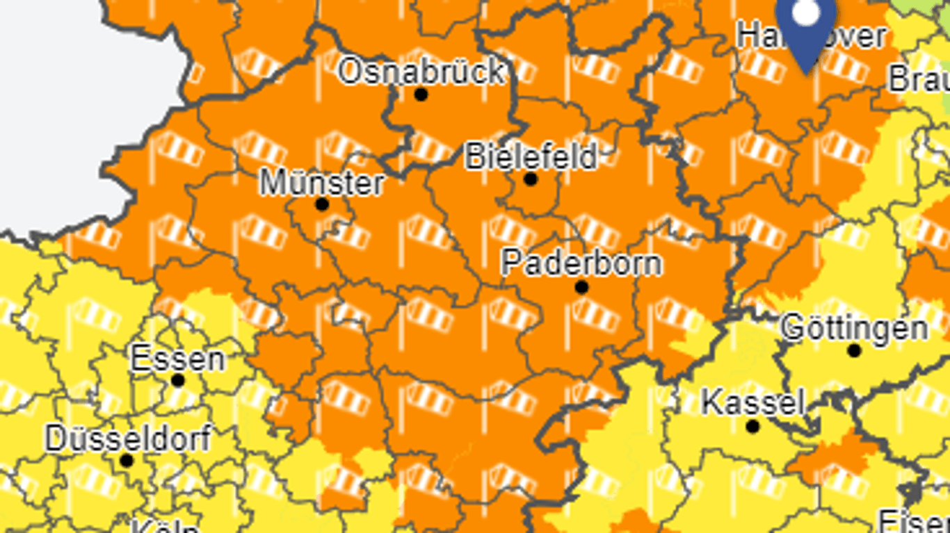 In weiten Teilen Westdeutschlands wird es am Montag windig.