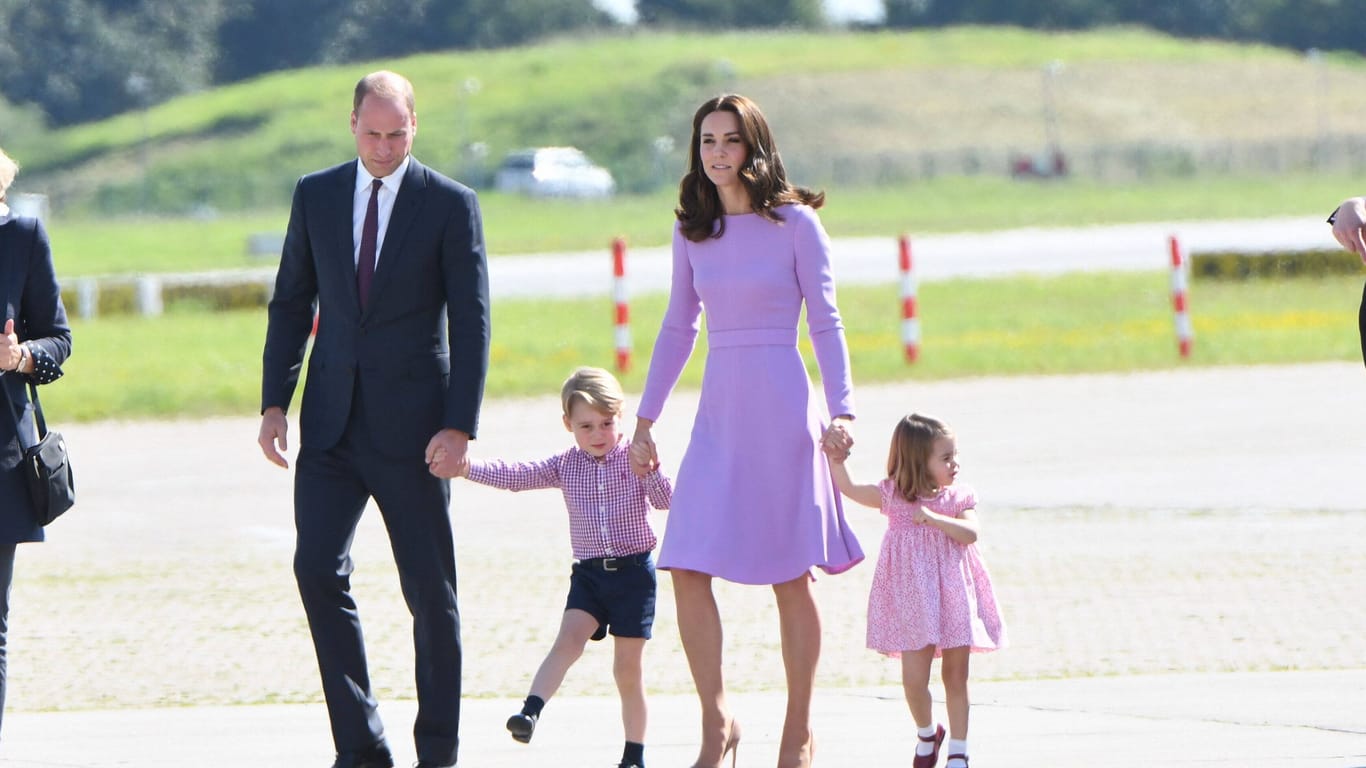 Prinz William und Prinzessin Kate mit Prinz George und Prinzessin Charlotte 2017 in Hamburg