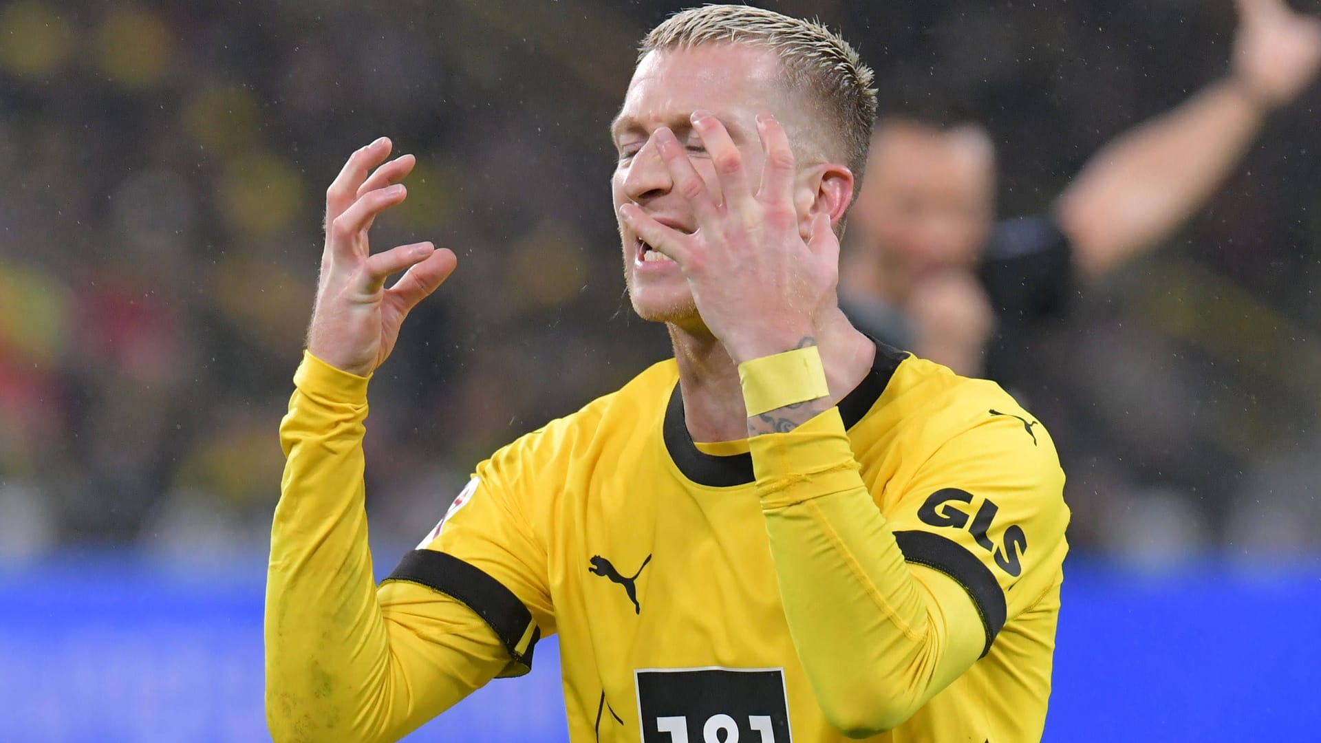Emotional: Dortmunds Marco Reus im Spiel gegen RB Leipzig. Emotional: Dortmunds Marco Reus im Spiel gegen RB Leipzig.