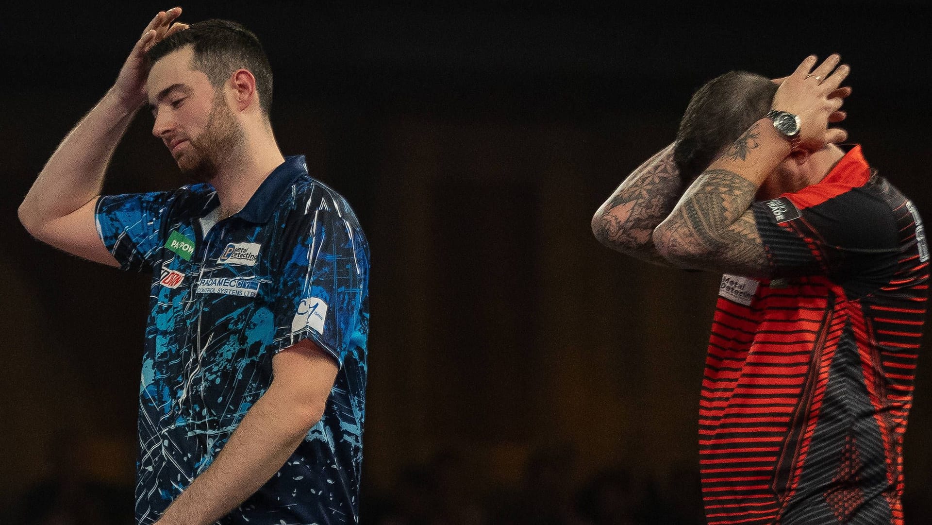 Das große Zittern: Luke Humphries und Joe Cullen lieferten sich im Achtelfinale der Darts-WM einen Krimi.