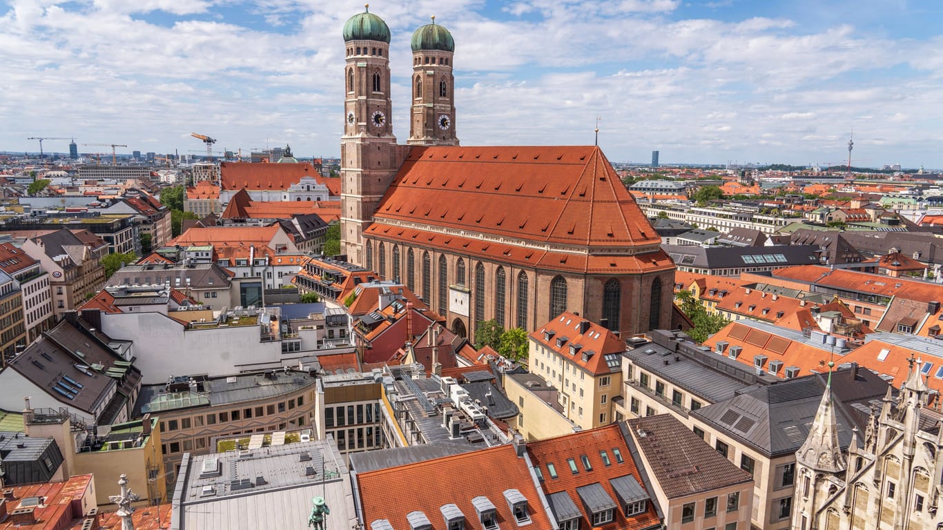 Blick auf die Münchner Altstadt von oben (Symbolbild).
