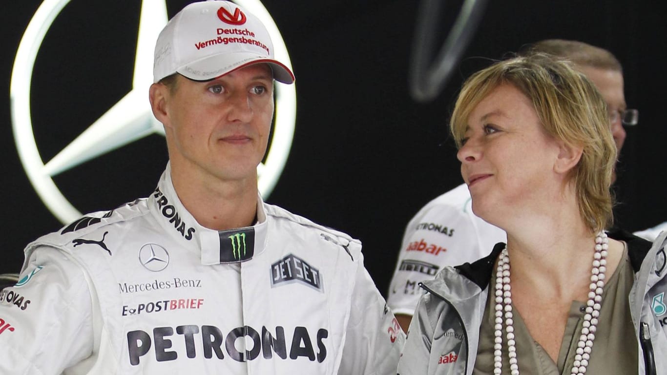Schumacher und Managerin Kehm im Jahr 2012: "Abscheuliche" Versuche von Journalisten.