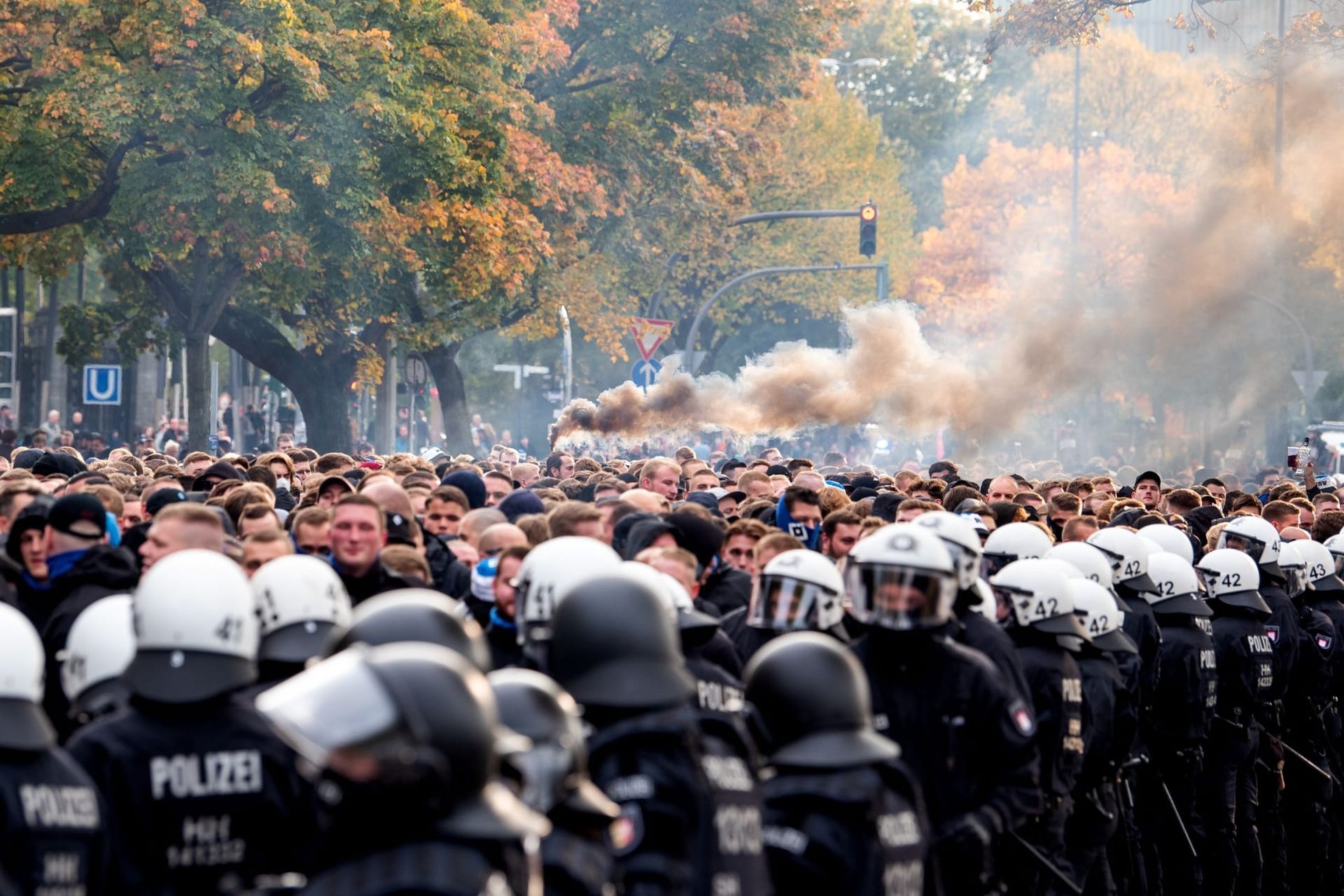 Fans und Polizei