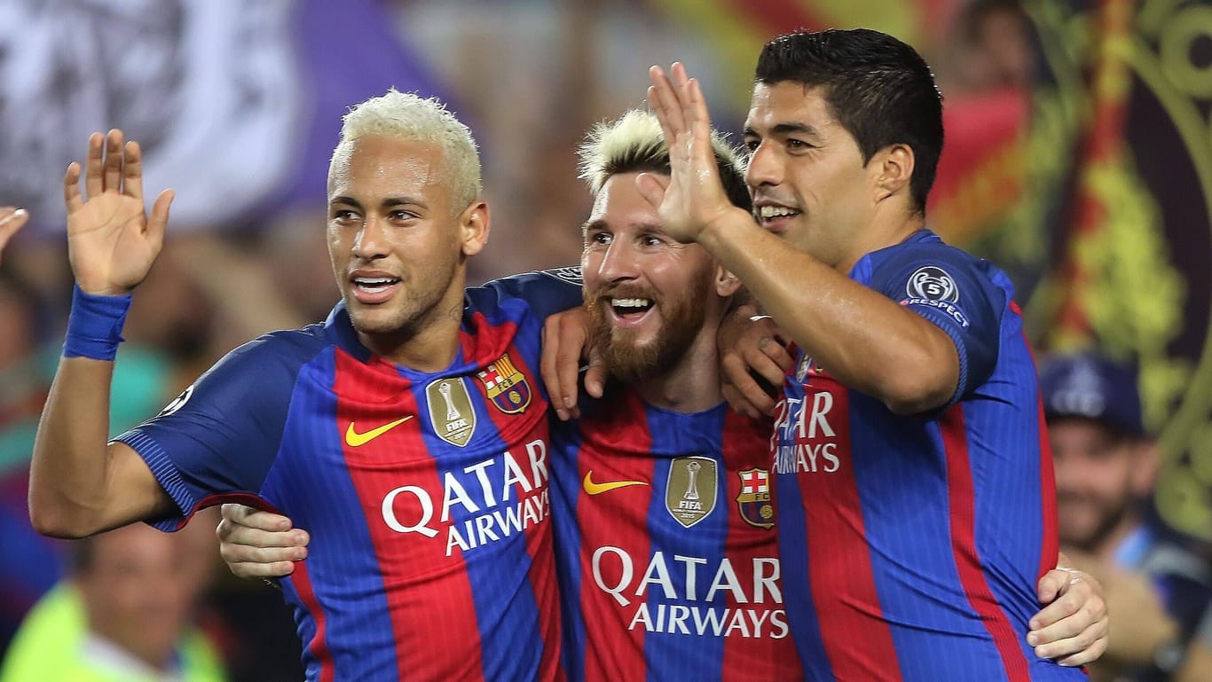 Legendäres Trio beim FC Barcelona: Neymar, Messi und Suárez (v.l.n.r.).