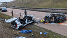 Unfall auf der A 38: Drei Menschen sind bei einem Zusammenstoß gestorben.