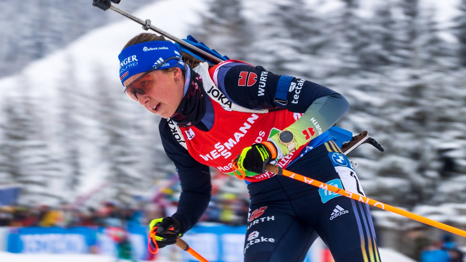 Franziska Preuß: Die Biathletin war die erste Deutsche mit Gelb seit 2017.