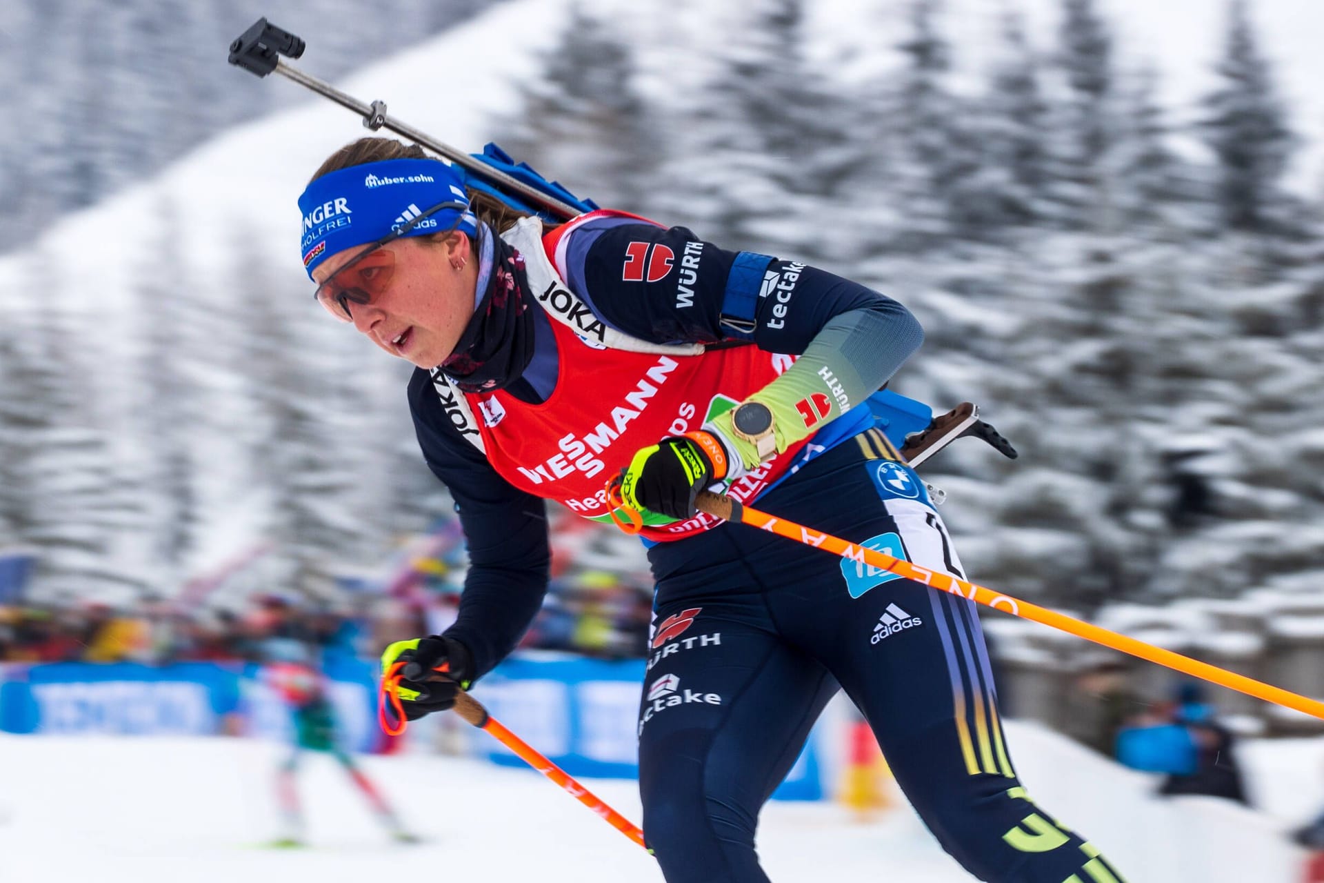 Franziska Preuß: Die Biathletin war die erste Deutsche mit Gelb seit 2017.