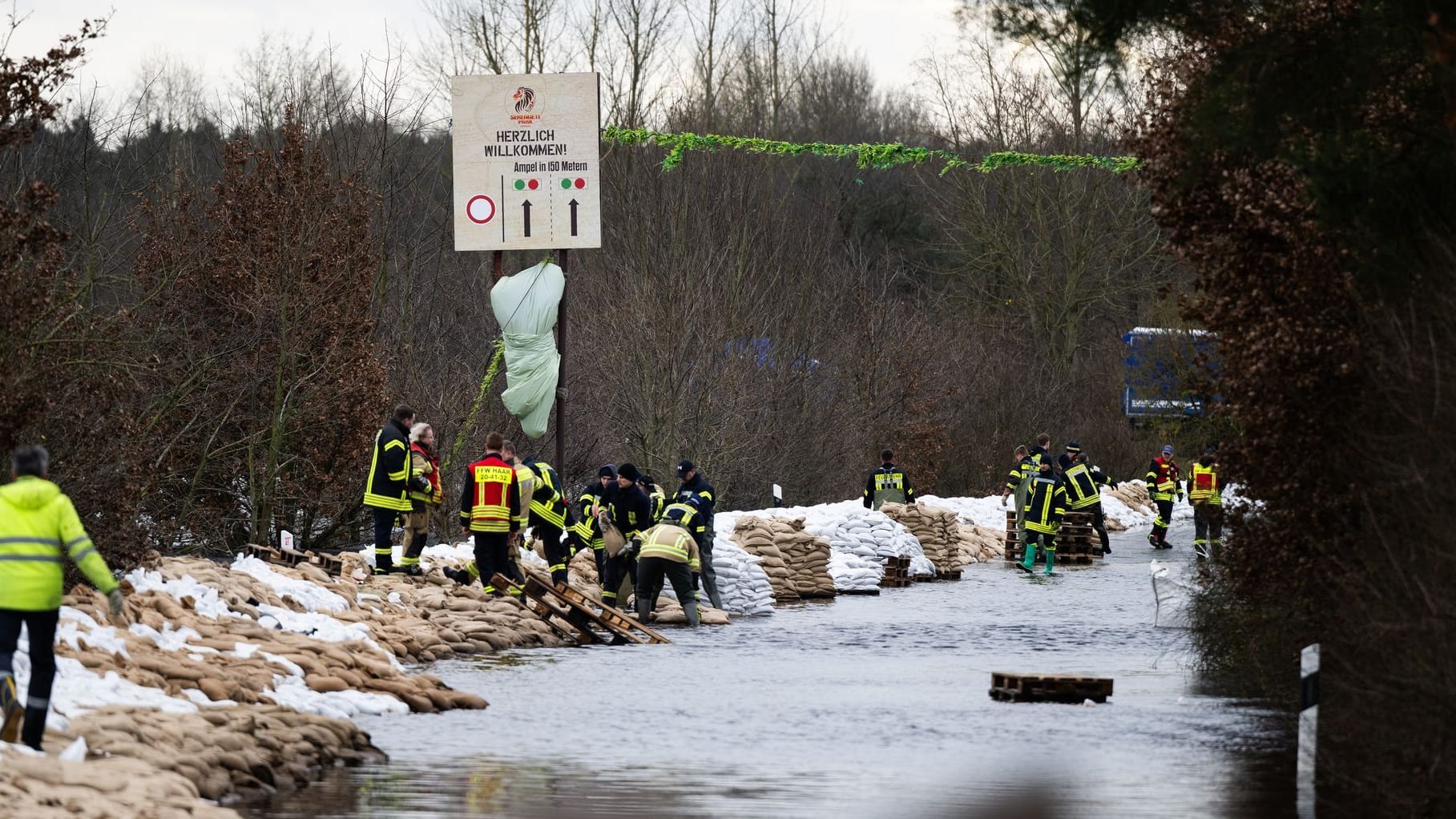 Hochwasser in Niedersachsen - Serengeti Park Hodenhagen