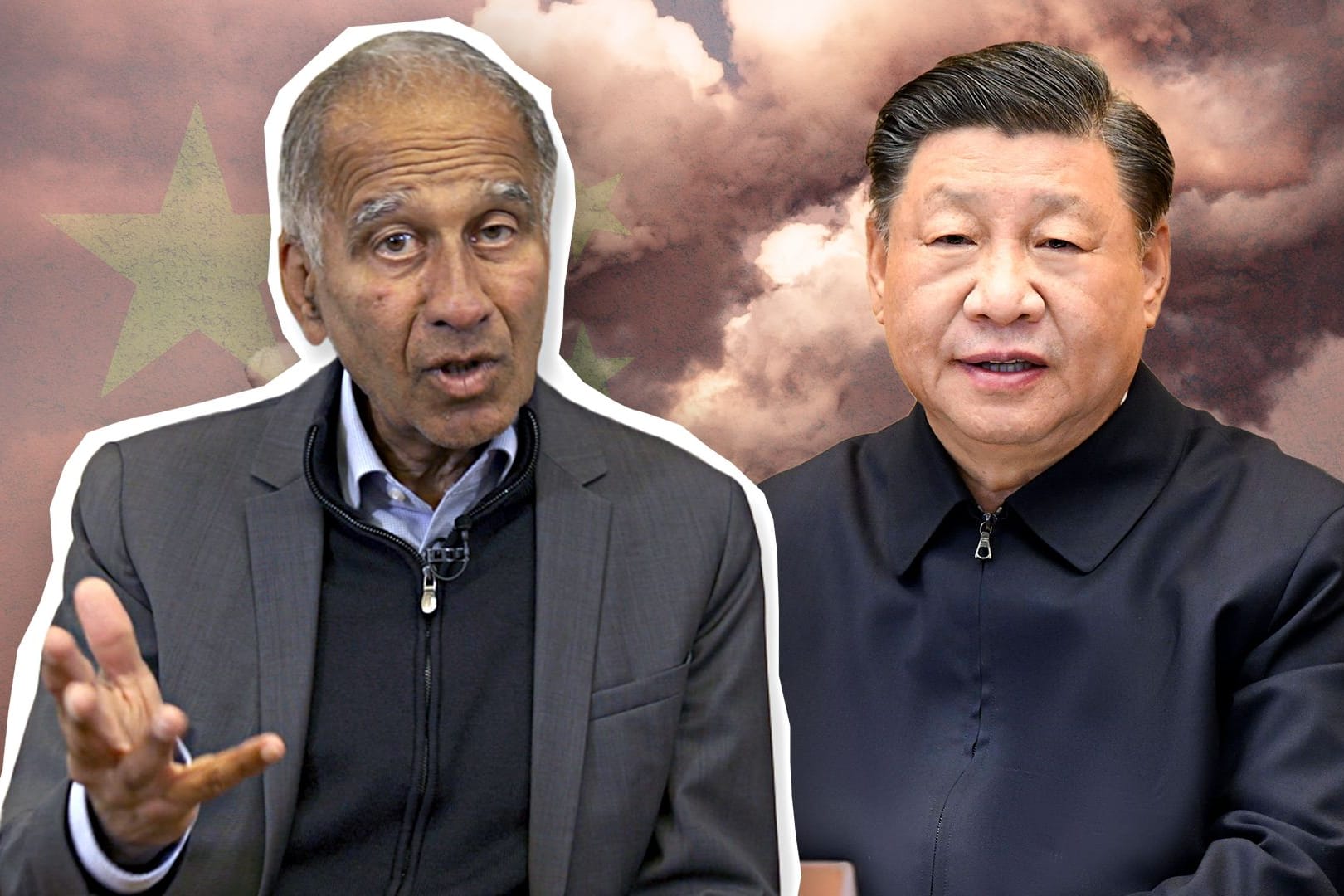 Mojib Latif und Xi Jingping vor CO2-Emissionen